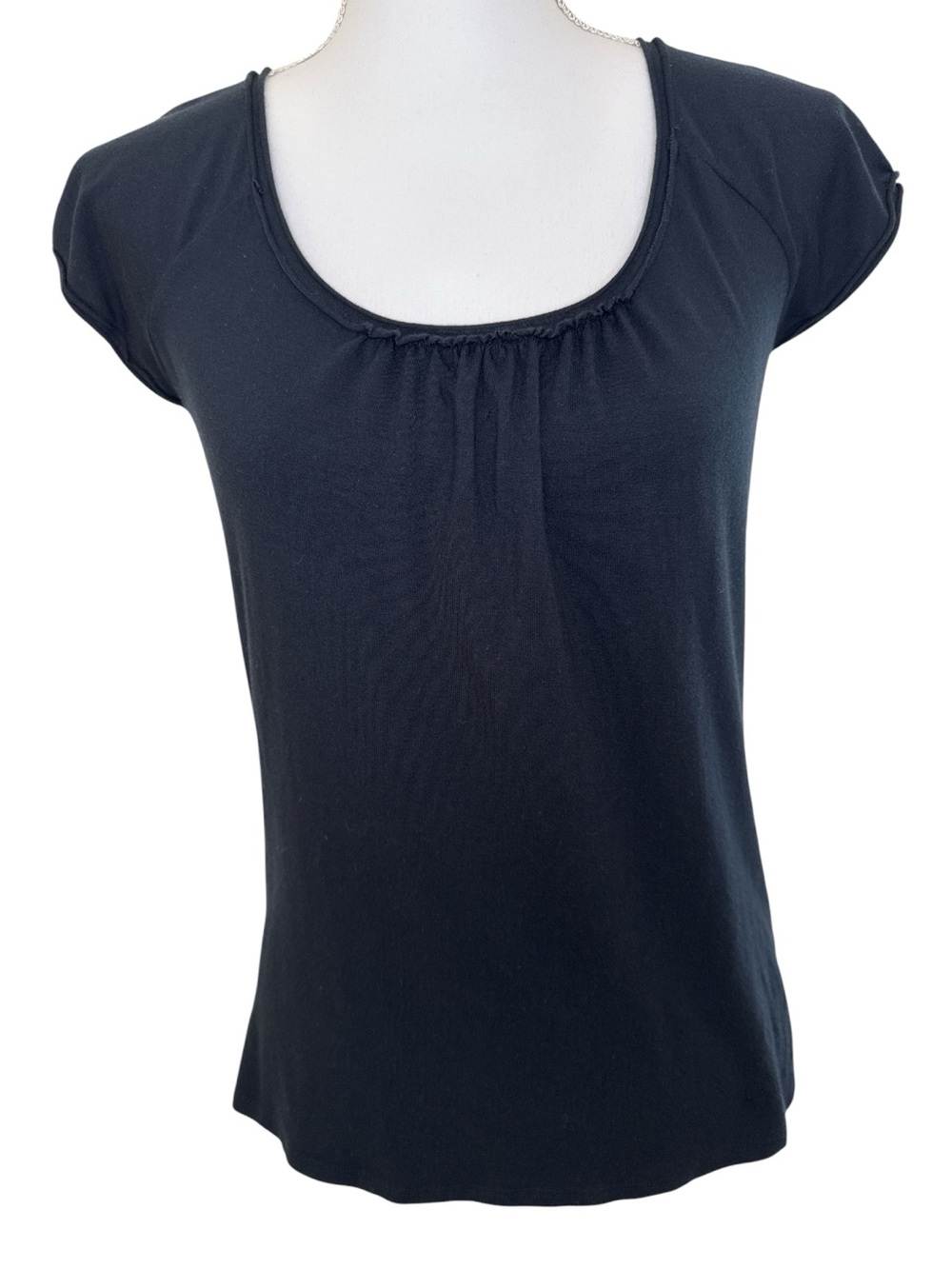Alfani Black Scoop Neck Short Sleeve pajama top Size Small